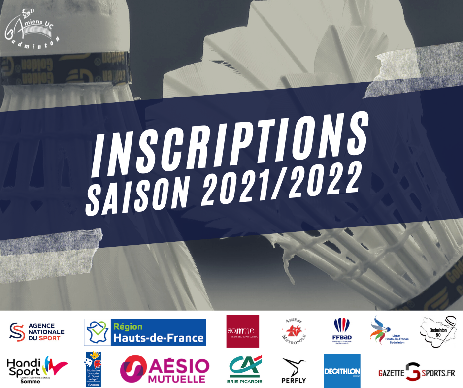 INSCRIPTIONS SAISON 2021/2022