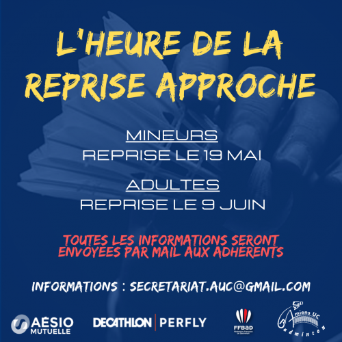 REPRISE AMIENS UC BADMINTON 19 MAI 2021 _ 9 JUIN 2021